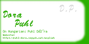 dora puhl business card